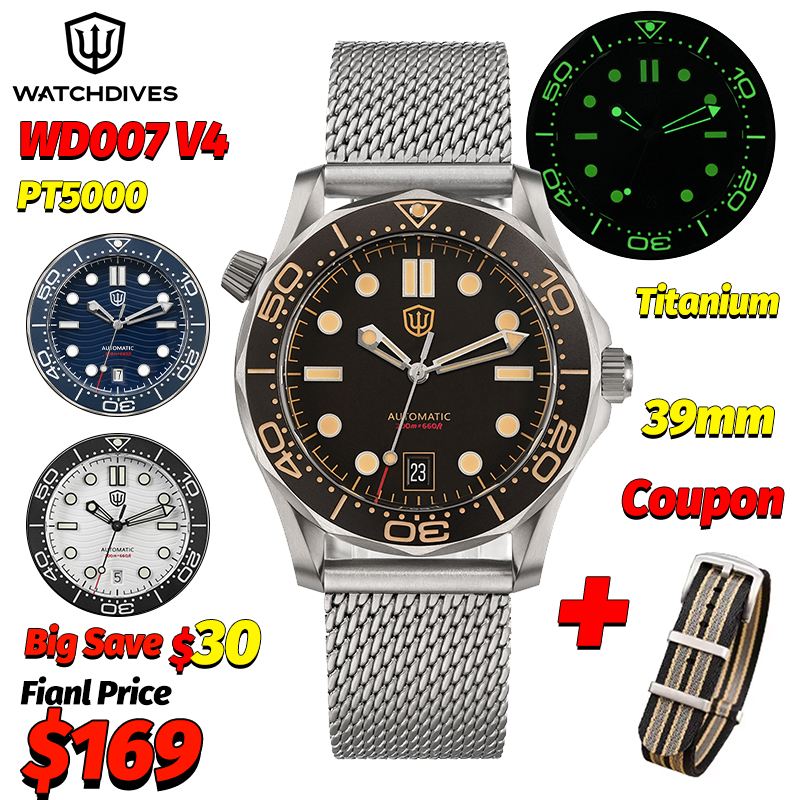 Plastic Dome Clear - Watchdives Wd007 V4 39Mm NTTD Automatisch