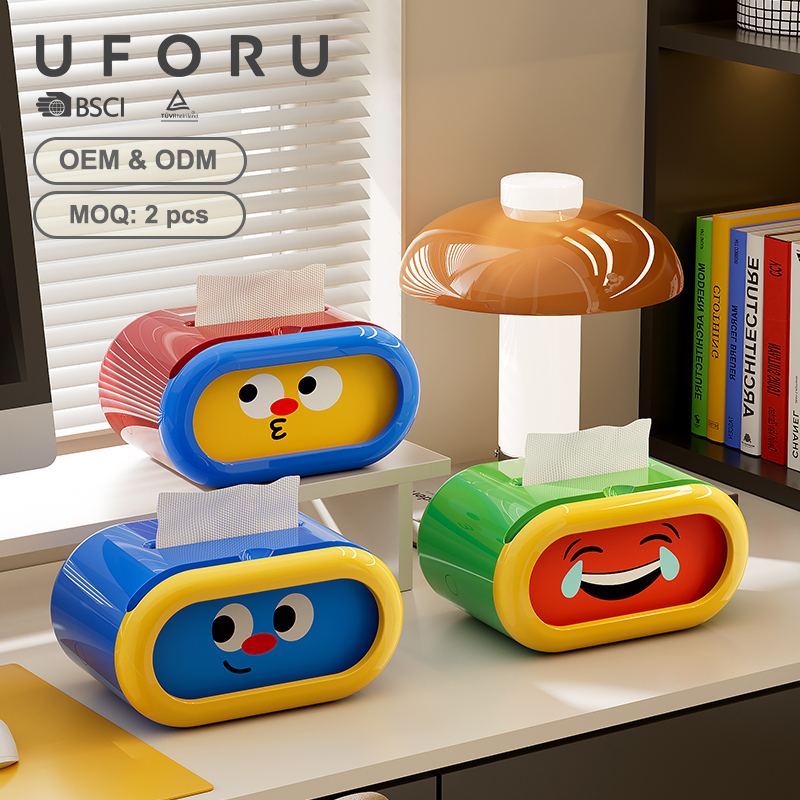 Agar Tissue Culture - Uforu Grappige Emoji Tissue-opbergdoos met grote